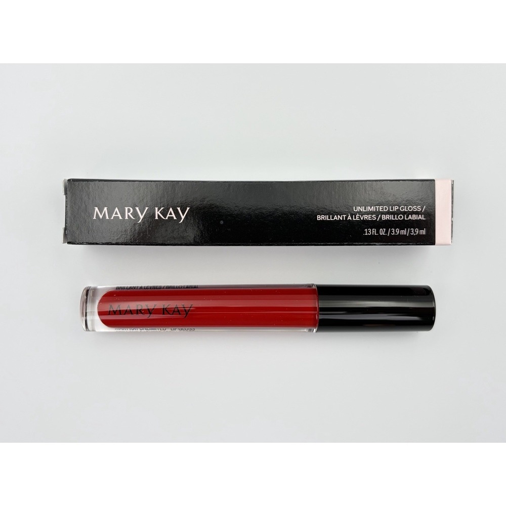 Mary Kay Unlimited Lip Gloss Iconic Red 0.13 oz / 3.9 ml NIB Makeup 153475